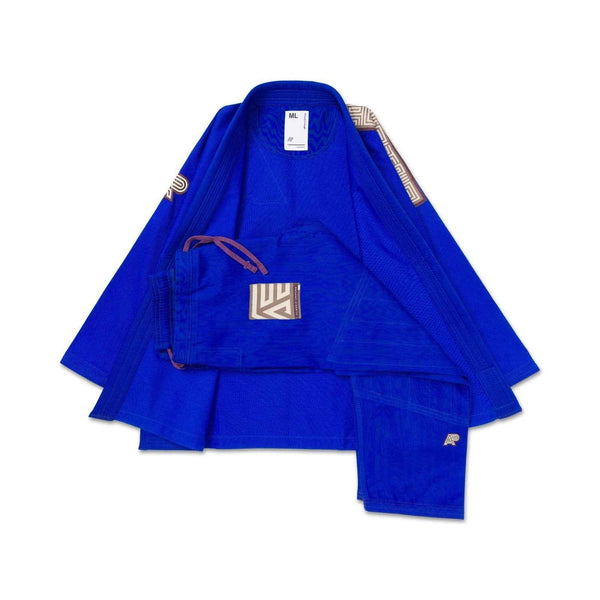 Albino and Preto POC Herringbone Classic Blue Jiu-Jitsu Gi