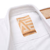Albino and Preto Stucco Herringbone Classic White BJJ Gi with Bag