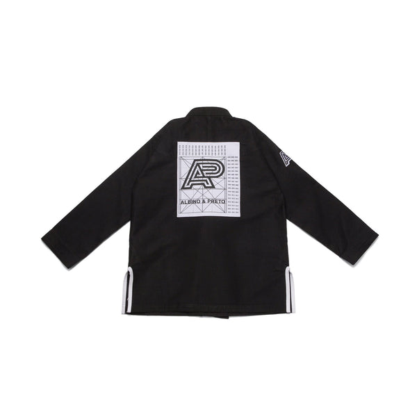 Albino & Preto Batch #82: Building Blocks BJJ Gi – Official Black Kimono with Bag