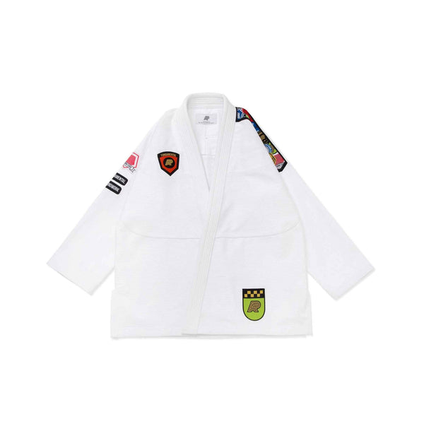 Albino and Preto Fundamental White "With Bags" BJJ Gi