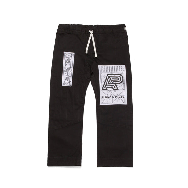 Albino & Preto Batch #82: Building Blocks BJJ Gi – Official Black Kimono with Bag
