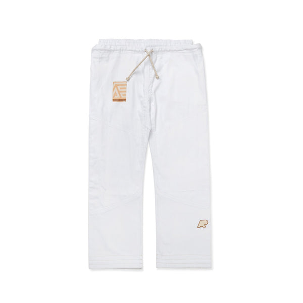 Albino and Preto Stucco Herringbone Classic White BJJ Gi with Bag