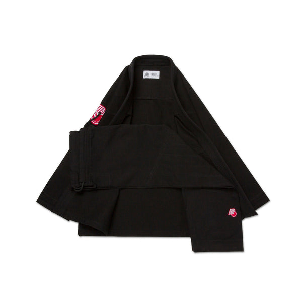 Albino and Preto RW Essential Black BJJ Gi with Bag Premium Lightweight Kimono