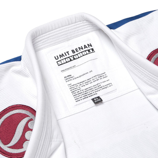Shoyoroll Batch #107 Umit Benan V1 White Maroon BJJ Gi – Limited Edition Kimono