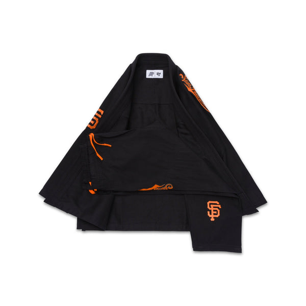 Albino & Preto x GIANTS MLB ’47 BJJ Gi – Official Black Kimono with Bag