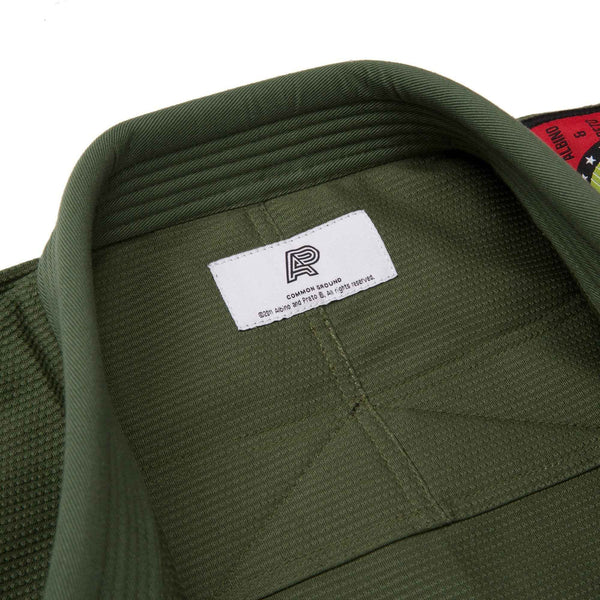 Albino & Preto Fundamental Olive Green “With Bags” BJJ Gi