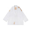 Albino and Preto Stucco Herringbone Classic White BJJ Gi with Bag