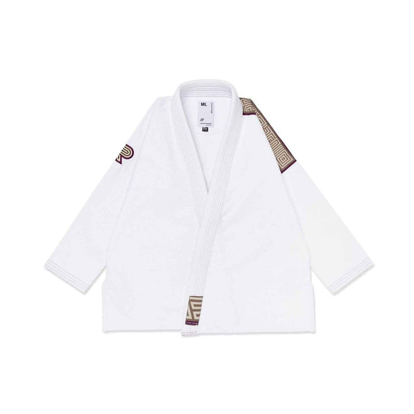 Albino and Preto POC Herringbone Classic BJJ Gi - White