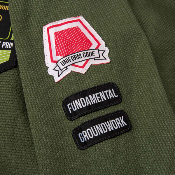 Albino & Preto Fundamental Olive Green “With Bags” BJJ Gi
