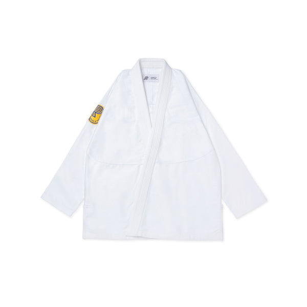 Albino and Preto YB Essential White BJJ Gi with Bag – Lightweight & Durable