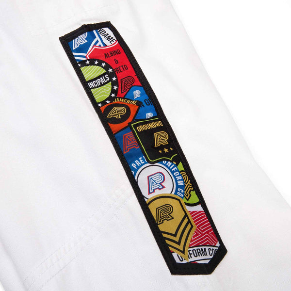 Albino and Preto Fundamental White "With Bags" BJJ Gi