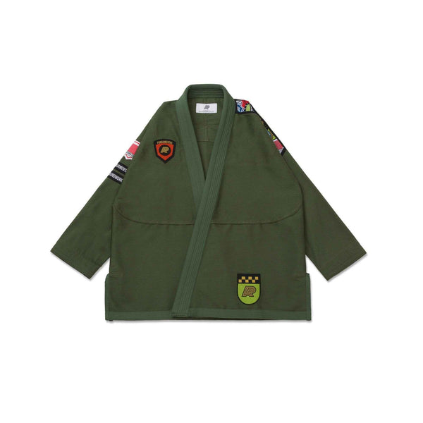 Albino & Preto Fundamental Olive Green “With Bags” BJJ Gi