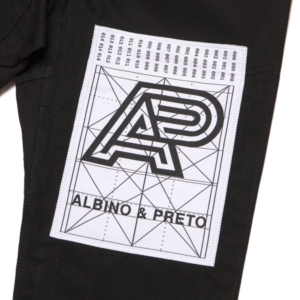 Albino & Preto Batch #82: Building Blocks BJJ Gi – Official Black Kimono with Bag