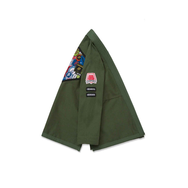 Albino & Preto Fundamental Olive Green “With Bags” BJJ Gi