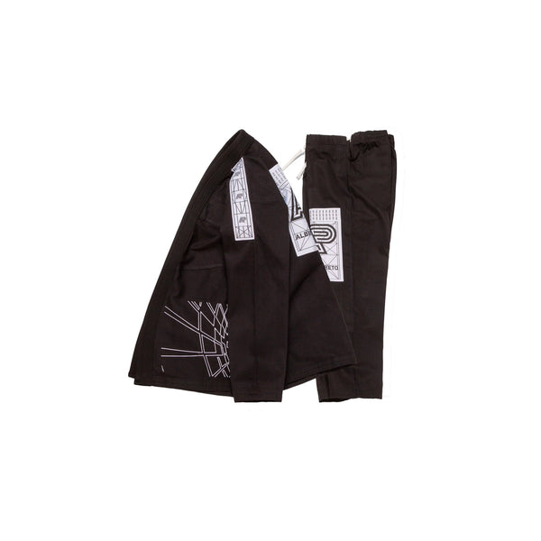 Albino & Preto Batch #82: Building Blocks BJJ Gi – Official Black Kimono with Bag