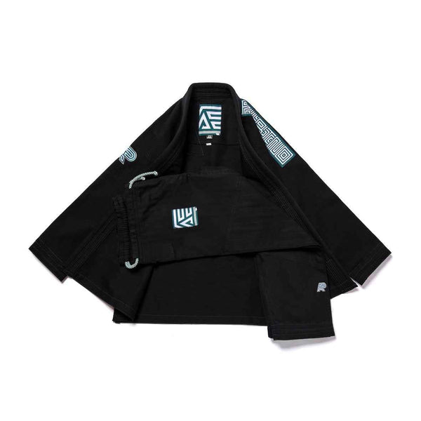 Albino and Preto Batch #106: Tri-Color Herringbone Classic BLACK “With Bags” BJJ Gi