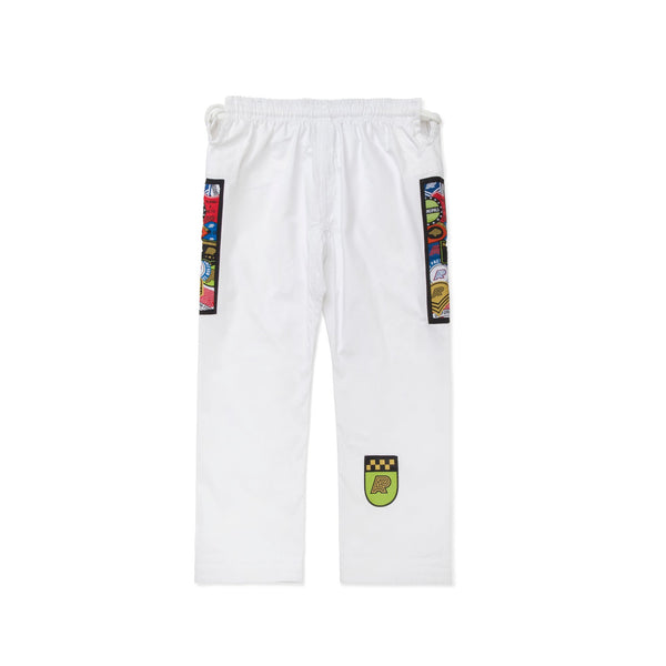 Albino and Preto Fundamental White With Bags BJJ Gi
