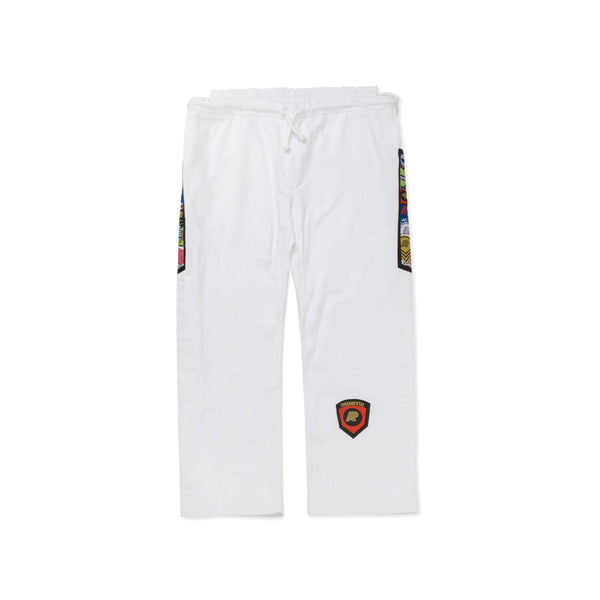 Albino and Preto Fundamental White With Bags BJJ Gi