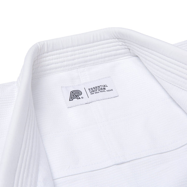 Albino and Preto YB Essential White BJJ Gi with Bag – Lightweight & Durable