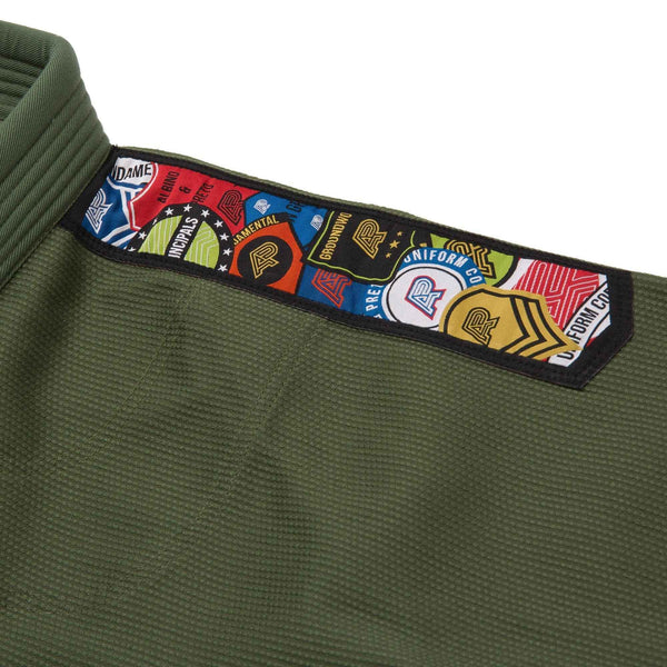 Albino & Preto Fundamental Olive Green “With Bags” BJJ Gi