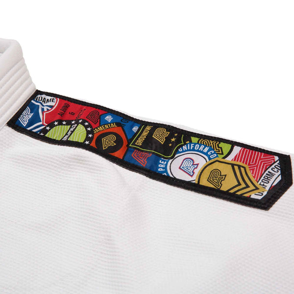 Albino and Preto Fundamental White "With Bags" BJJ Gi