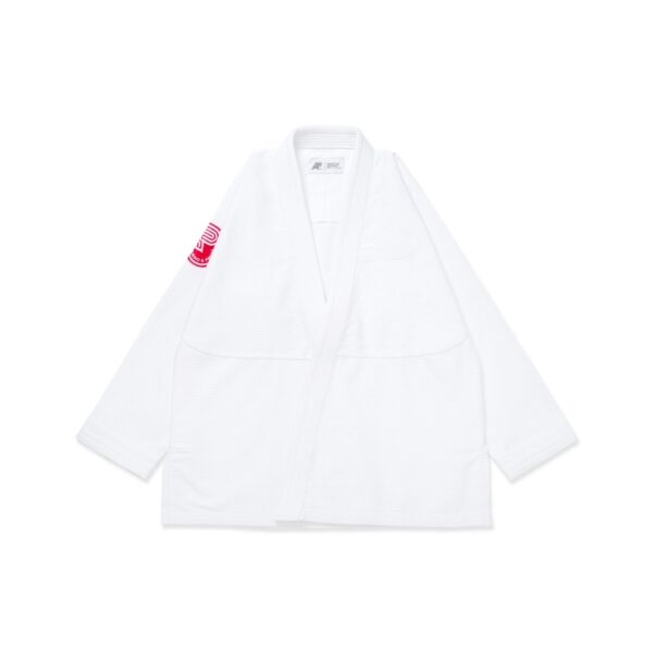 Una visión alternativa de Albino and Preto RW Essential White BJJ Gi with Bag – Premium Lightweight Kimono