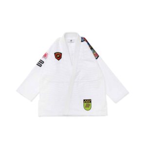 Albino and Preto Fundamental White "With Bags" BJJ Gi