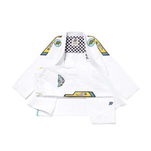 Albino & Preto Batch #104 Hot Wheels White BJJ Gi with Bag – Limited Edition Premium Kimono