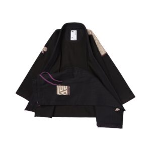 Albino and Preto POC Herringbone Classic Black BJJ Gi with Bag – Premium Lightweight Kimono