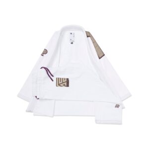Albino & Preto POC Herringbone Classic White BJJ Gi with Bag – Premium Lightweight Kimono