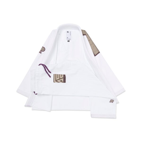 Albino & Preto POC Herringbone Classic White BJJ Gi with Bag – Premium Lightweight Kimono