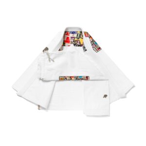 Albino & Preto Batch #105 Collage White BJJ Gi with Bag – Premium Limited Edition Kimono