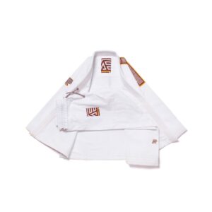 Albino & Preto Batch #111 Herringbone Classic YBM White Gi with Bag – Premium BJJ Kimono