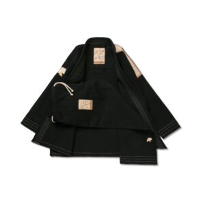 Albino & Preto Stucco Herringbone Classic Black BJJ Gi with Bag