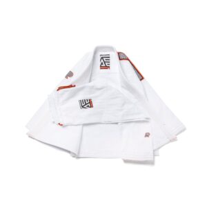 Albino & Preto BOW Herringbone Classic White BJJ Gi with Bag – Premium Lightweight Kimono
