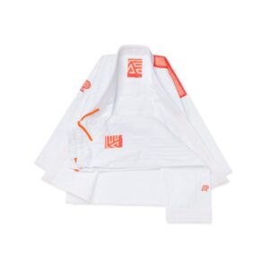 Albino & Preto BOP Herringbone Classic White BJJ Gi with Bag – Premium Lightweight Kimono