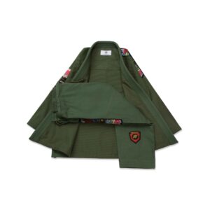 Albino & Preto Fundamental Olive Green “With Bags” BJJ Gi
