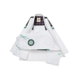 Albino & Preto RS Comp POW White BJJ Gi with Bag – Premium Herringbone Kimono
