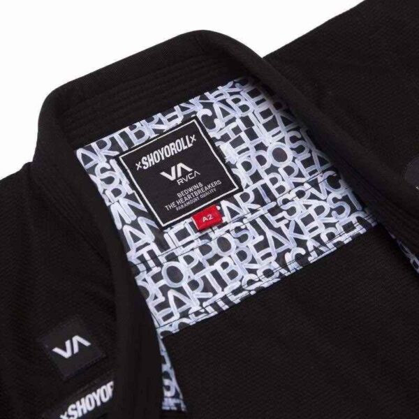 Shoyoroll RVCA x Heartbreakers Batch 115 Schwarzer BJJ-Gi (Jiu-Jitsu-Kimono) mit Tasche