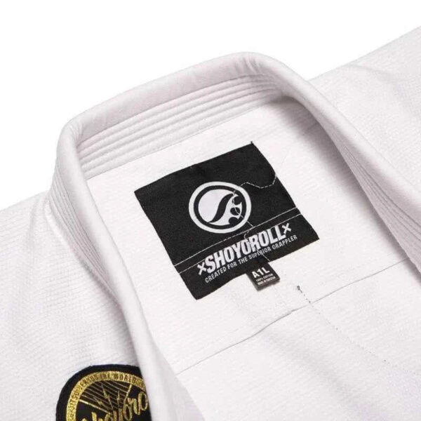 Shoyoroll Lotto 103 Gi da BJJ bianco oro metallizzato Competitor