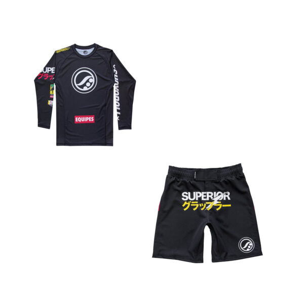 Alternative Sichtweise auf Shoyoroll Batch #104 Federation Rash Guard and Shorts Premium BJJ No-Gi Set