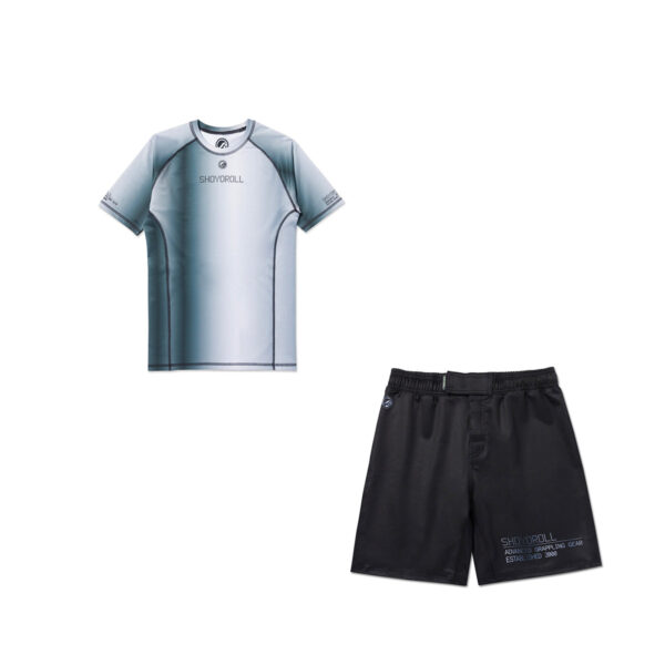 Alternative view of Shoyoroll Comp Standard 24.3 Rash Guard and Shorts Set Premium No-Gi BJJ Competition Apparel
